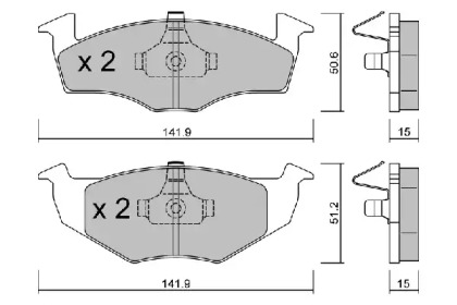 Комплект тормозных колодок (AISIN: BPVW-1005)